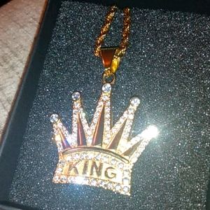 Diamond encrusted King pendant